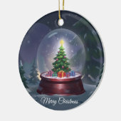 Christmas Tree Snow Globe  セラミックオーナメント (左)