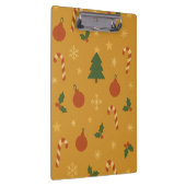 Christmas Tree, Snowflake & Holly Repeating クリップボード (右)