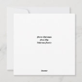 Christmas Tree Snowman Family In Snowy Sunset シーズンカード (裏面)