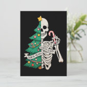Christmas Tree Sorta Merry Sorta Scary Skeleton シーズンカード (スタンド正面)