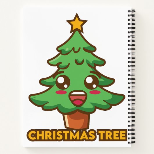 Christmas Tree Spiral Notebook ノートブック (裏面)