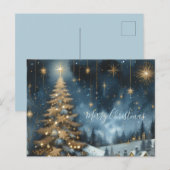 Christmas tree & starry night postcard ポストカード (正面/裏面)