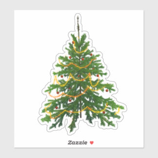 Christmas tree sticker cute green classic holiday シール