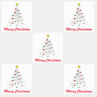 Christmas Tree Stickers ラベル