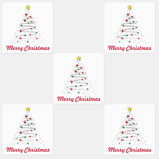 Christmas Tree Stickers ラベル (グループ)