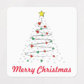 Christmas Tree Stickers ラベル (デザイン1)