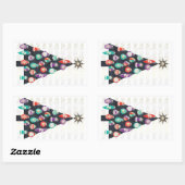 Christmas Tree Stickers 長方形シール (シート)