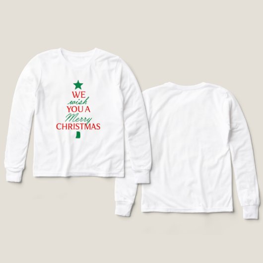 Christmas Tree Text Hoodie – Festive Holiday Messa (デザイン 正面＆背面)