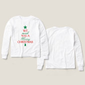 Christmas Tree Text Hoodie – Festive Holiday Messa (デザイン 正面＆背面)