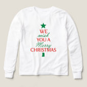 Christmas Tree Text Hoodie – Festive Holiday Messa (デザイン正面)