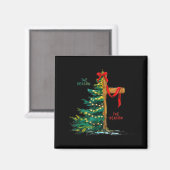 Christmas Tree The Season Jesus Cross Faith Holida マグネット (正面/裏面)