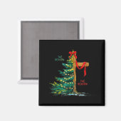Christmas Tree The Season Jesus Cross Faith Holida マグネット (正面/裏面)