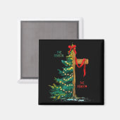 Christmas Tree The Season Jesus Cross The Reason  マグネット (正面/裏面)