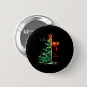 Christmas Tree The Season Jesus Cross The Reason 缶バッジ (正面&裏面)