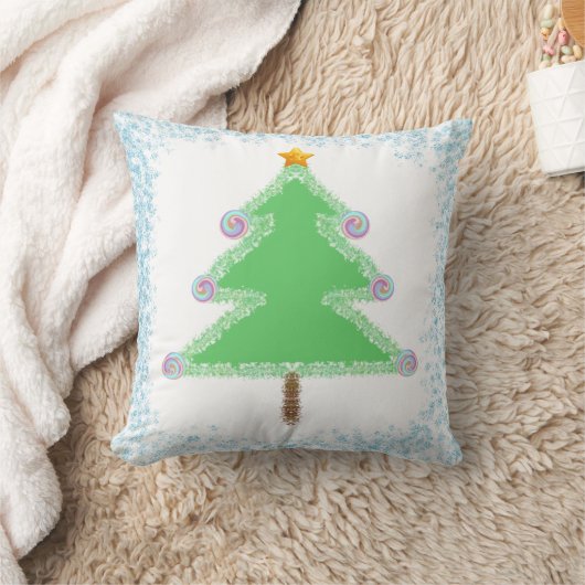 Christmas Tree Throw Cushion クッション (ブランケット)