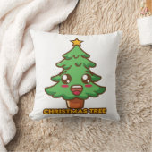 Christmas Tree Throw Pillow クッション (ブランケット)