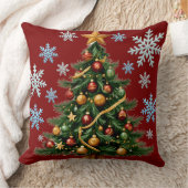 Christmas Tree Throw Pillow クッション (ブランケット)
