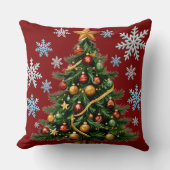 Christmas Tree Throw Pillow クッション (正面)