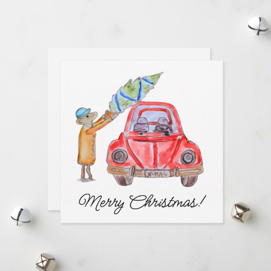 Christmas Tree Time! シーズンカード (正面/裏面インサイチュ)