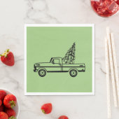 Christmas tree truck スタンダードランチョンナプキン (インサイチュ)