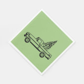 Christmas tree truck スタンダードランチョンナプキン (角)