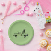 Christmas tree truck ペーパープレート (パーティー)