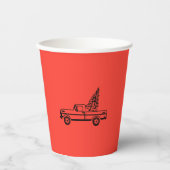 Christmas tree truck 紙コップ (正面)