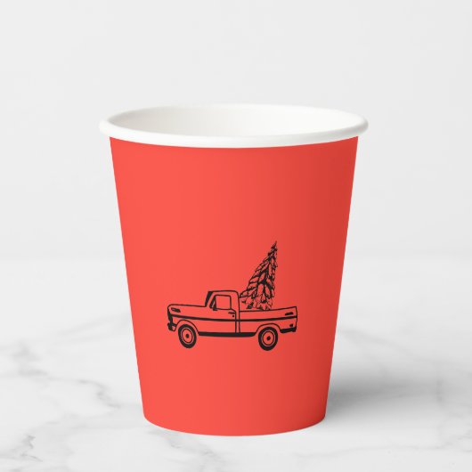 Christmas tree truck 紙コップ (正面)