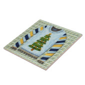Christmas Tree Ugly Sweater Holiday Art Tile タイル (側面)