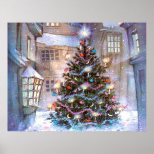 Christmas Tree Vintage ポスター