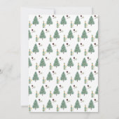 Christmas Tree Wine Cheese Custom Photo シーズンカード (裏面)