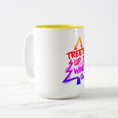 Christmas Tree Wine Lover ツートーンマグカップ (正面左)