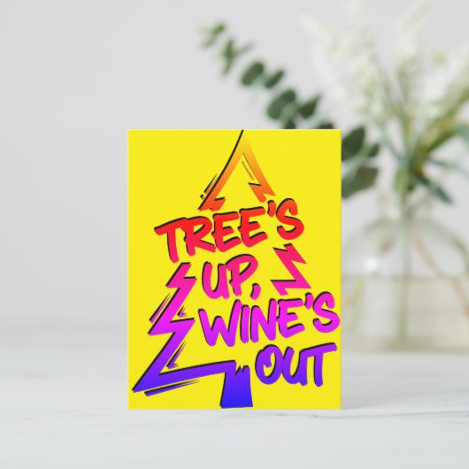 Christmas Tree Wine Lover ポストカード (スタンド正面)