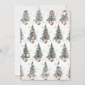Christmas Tree Winter Onderland Birthday 招待状 (裏面)