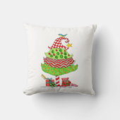 Christmas Tree with Presents and Cat クッション (正面)