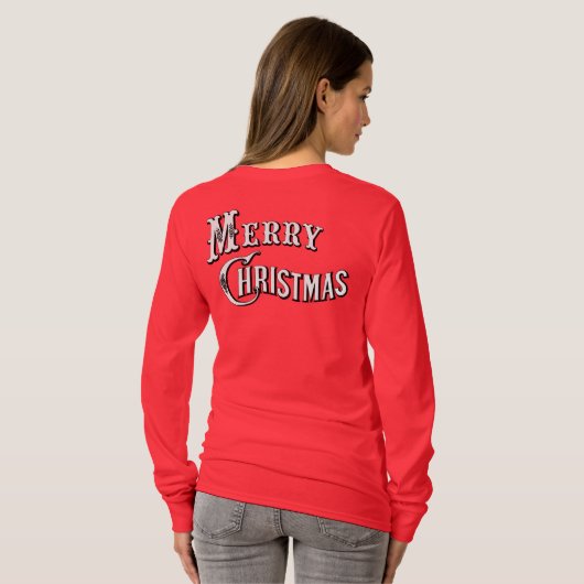 Christmas Tree with Red Bulbs Tシャツ (裏面フル)