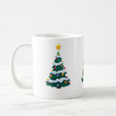 Christmas tree with Snow Mug コーヒーマグカップ (左)