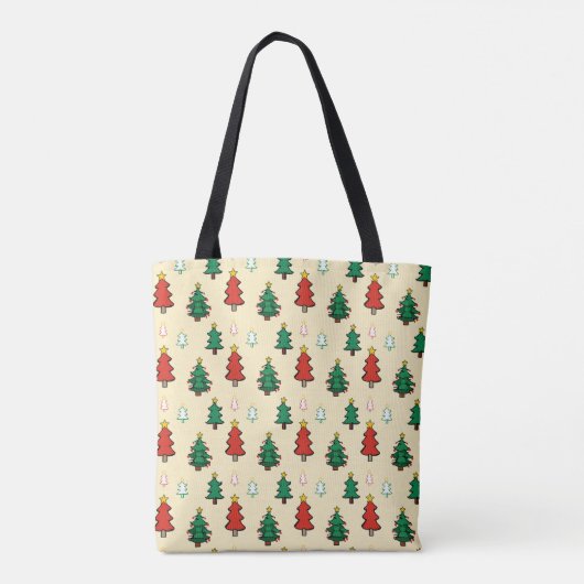 Christmas tree with star topper seamless pattern トートバッグ (裏面)
