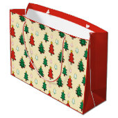 Christmas tree with star topper seamless pattern ラージペーパーバッグ (裏面アングル)
