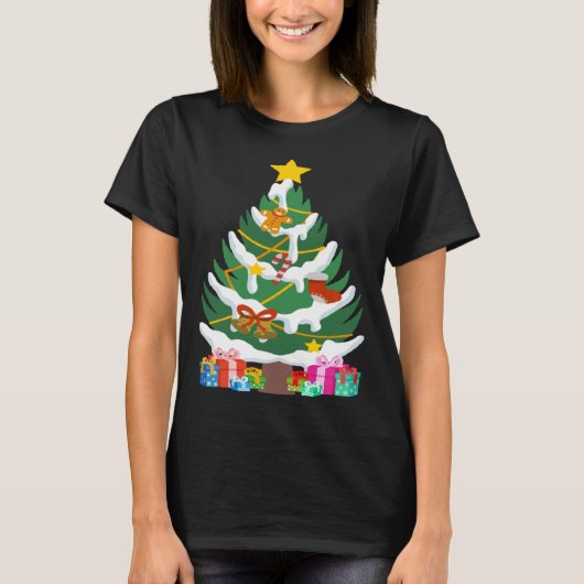 Christmas Tree Work Christmas Party Tシャツ (正面)