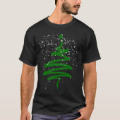 Christmas Tree Xmas Tree Green Brush Stroke Men Wo Tシャツ (正面)