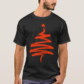 Christmas Tree Xmas Tree Orange Brush Stroke Men W Tシャツ (正面)