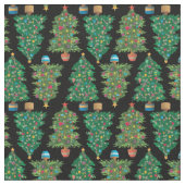 Christmas Trees ファブリック (クローズアップ)