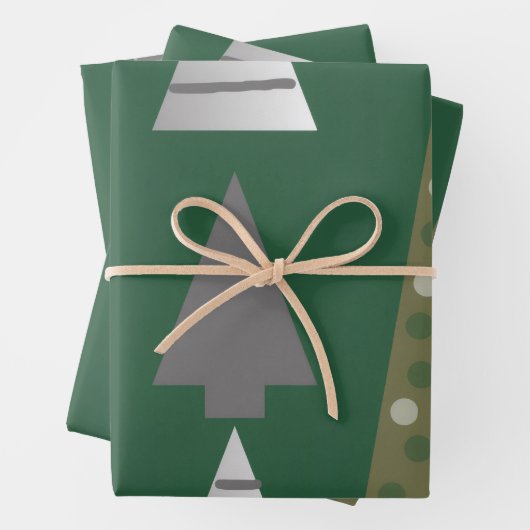 Christmas trees ラッピングペーパーシート (インサイチュ)