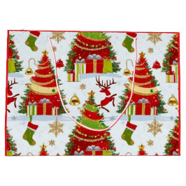 Christmas Trees ラージペーパーバッグ