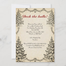 Christmas Trees and Garlands Holiday Party 招待状