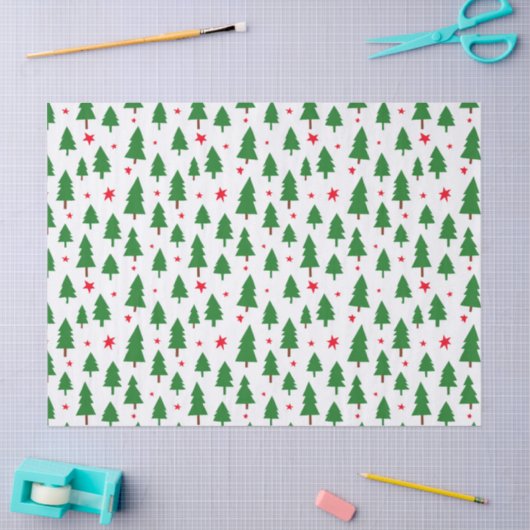 Christmas Trees and Stars 薄葉紙 (クラフト)