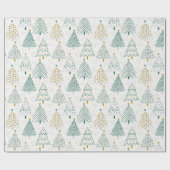 Christmas Trees Gift Wrapping Paper ラッピングペーパー (フラット)
