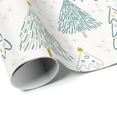 Christmas Trees Gift Wrapping Paper ラッピングペーパー (ロールコーナー)