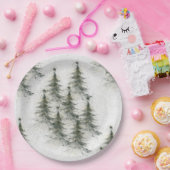 Christmas trees in the Woods ペーパープレート (パーティー)